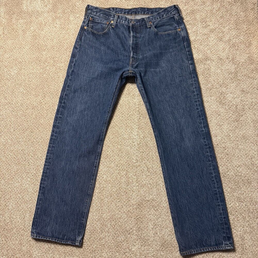 Levi's 501 Original Fit Men's Blue Jeans W34 L30 Straight Leg Button Fly Mexico